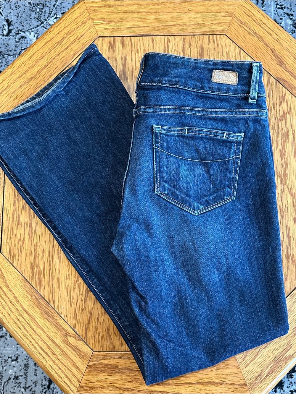 *PAIGE* Dark Wash Hidden Hills High Rise Boot Cut Denim Jeans Size 29